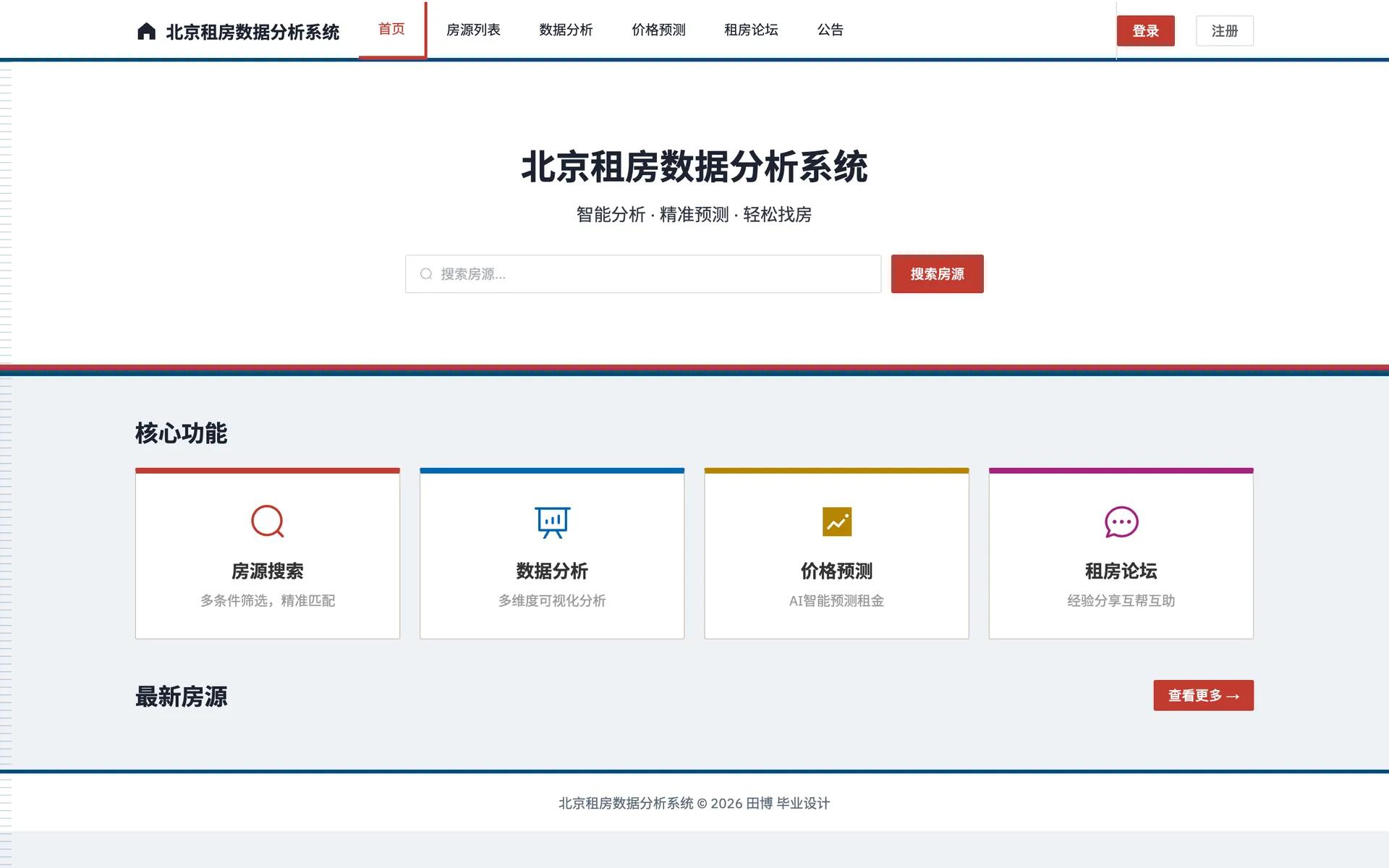 北京租房数据分析系统 预览图 4